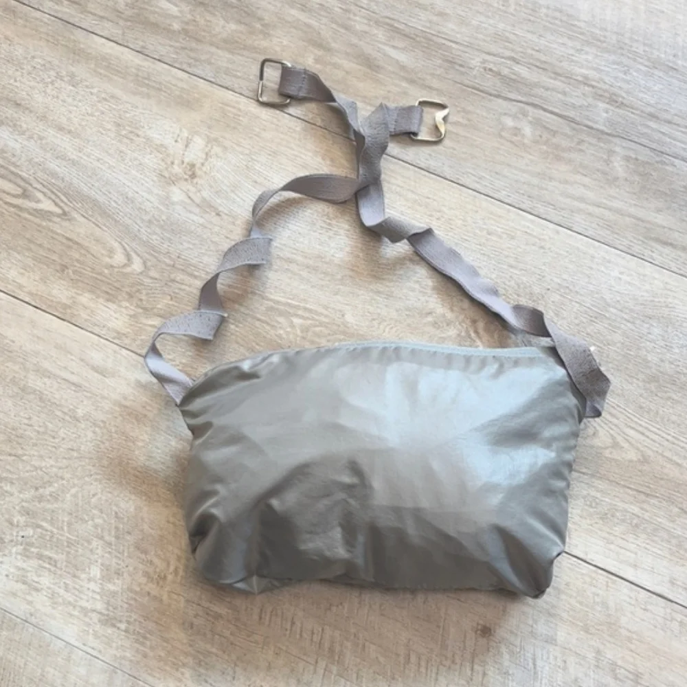 Lacoste Taupe Hooded Windbreaker Folds Into Pocket - Picture 6 of 6
